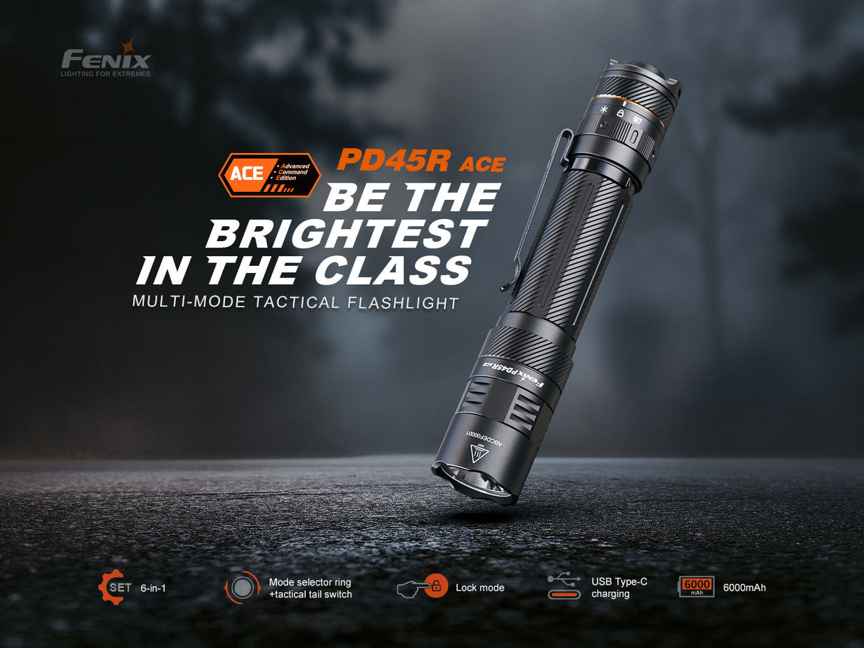 Fenix PD45R ACE Tactical Flashlight - Trail-Ready Gear