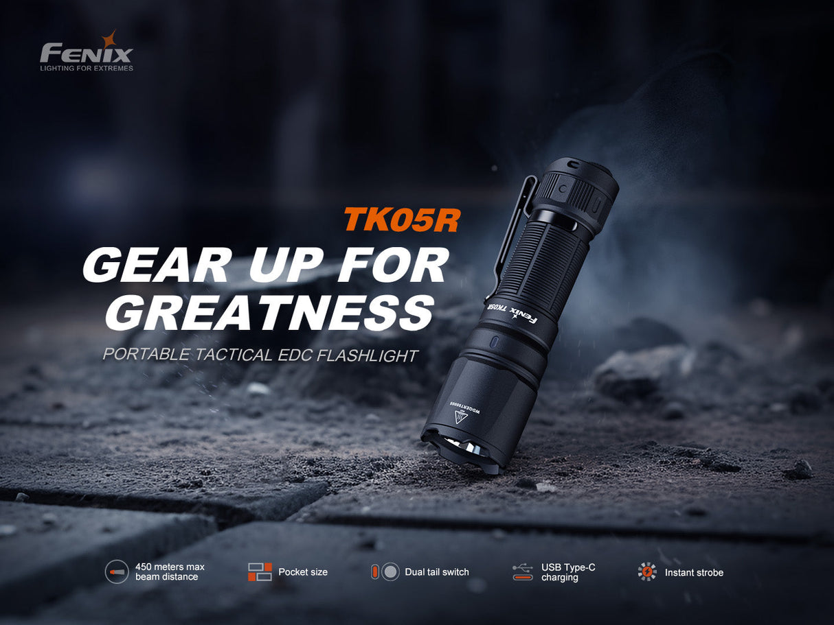 Fenix TK05R Compact Tactical EDC Flashlight Adventure Ready