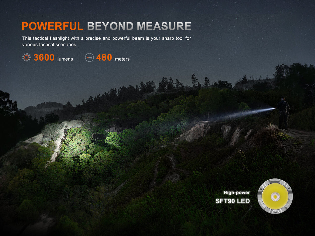 Fenix TK21R Flashlight 3600 Lumen 480m Beam Adventure Ready