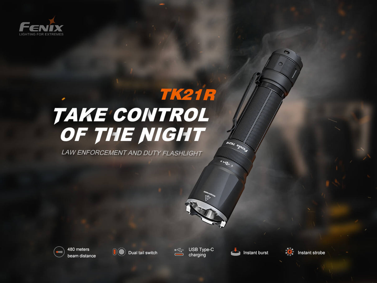 Fenix TK21R Flashlight 3600 Lumen 480m Beam Adventure Ready
