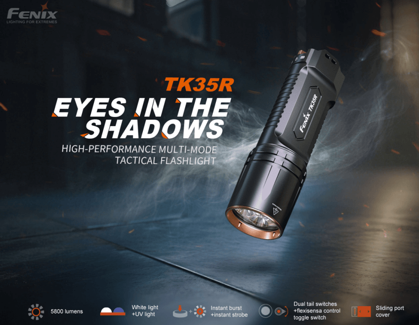 Fenix TK35R Rechargeable Flashlight UV – Adventure Awaits
