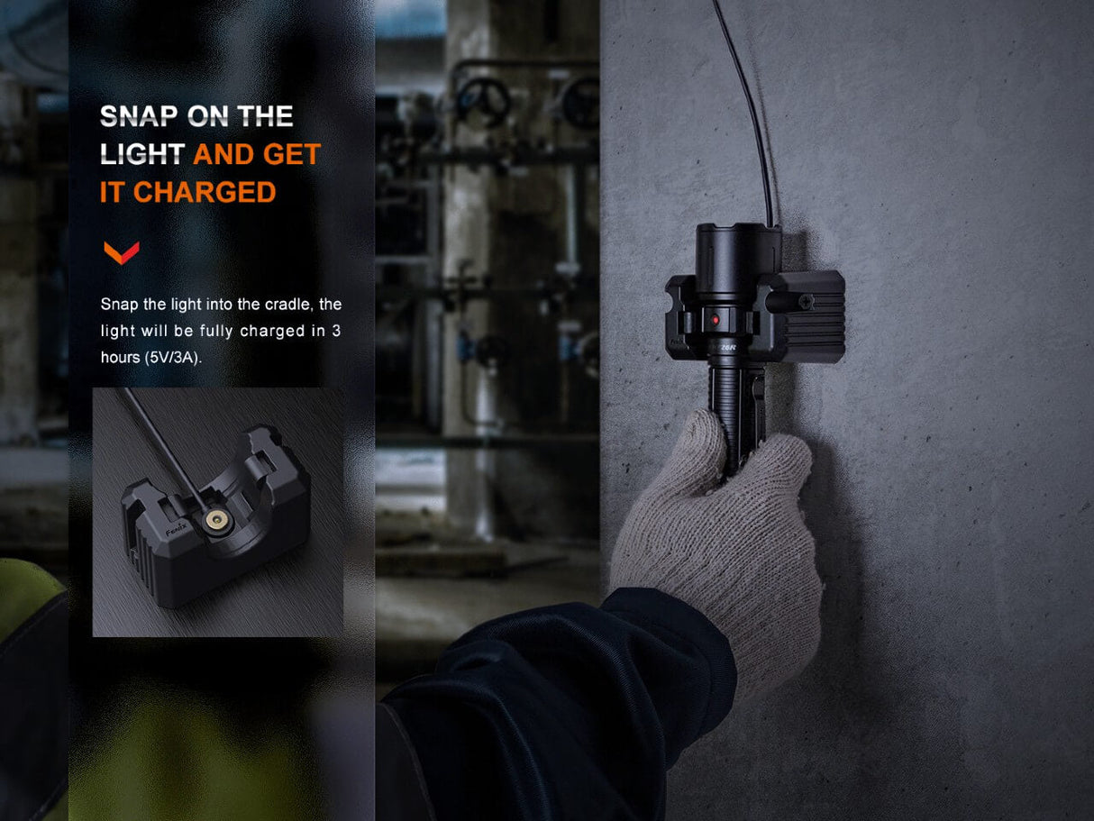 Fenix WF26R Cradle Charging LED Work Flashlight For Professionals Versatile Onsite Use 3000 Lumens