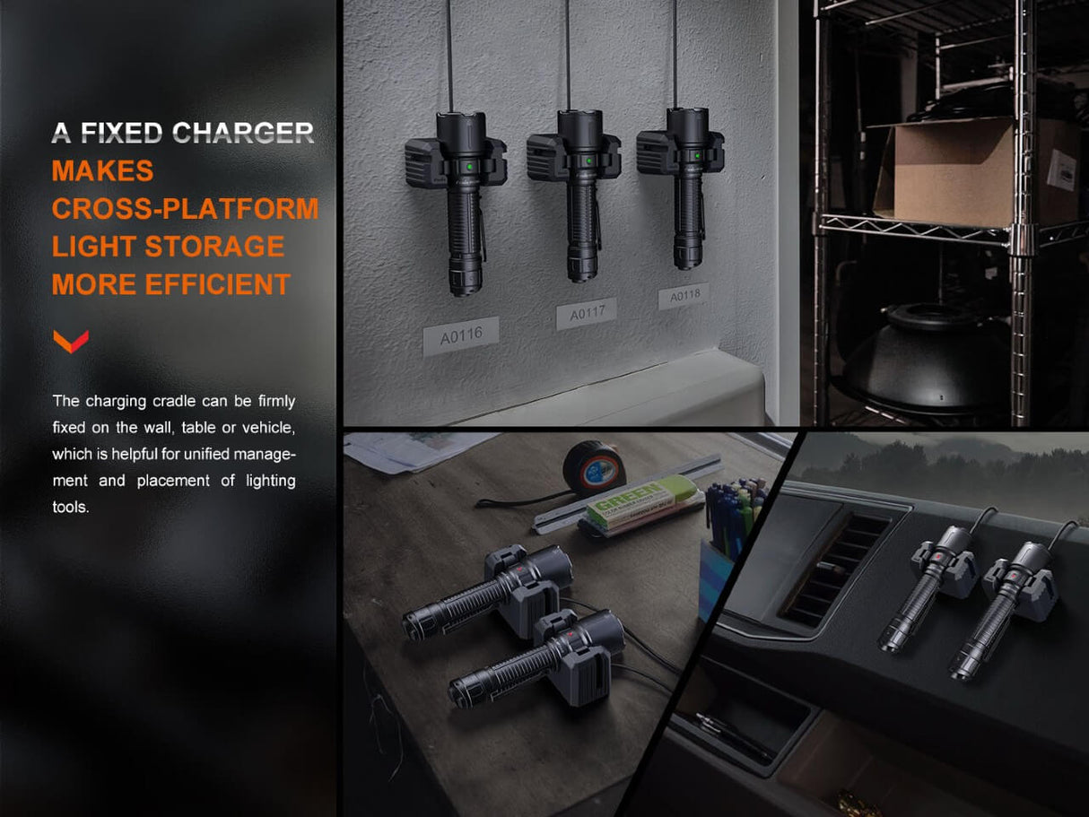 Fenix WF26R Cradle Charging LED Work Flashlight For Professionals Versatile Onsite Use 3000 Lumens