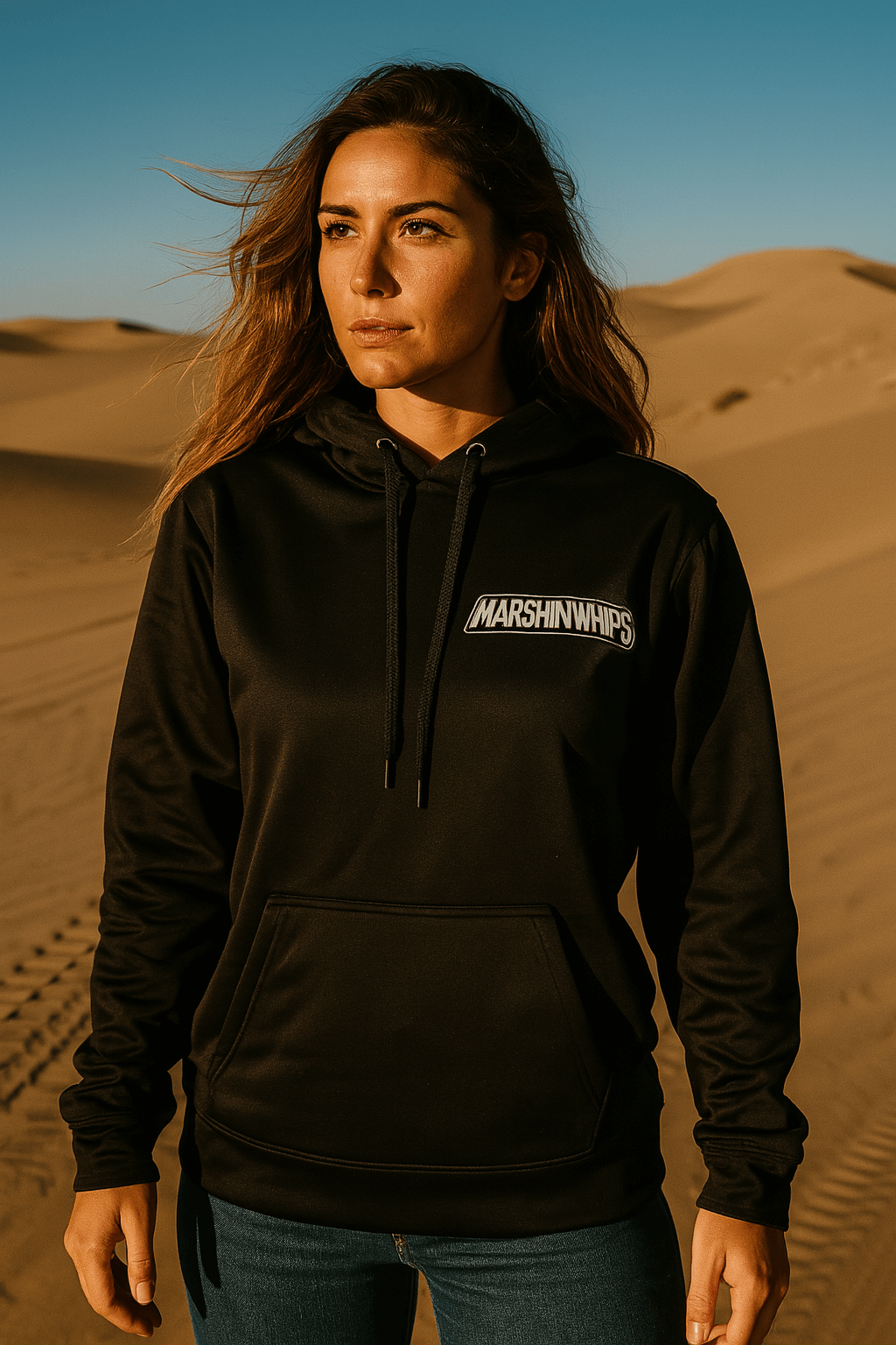 Marshin Whips Black Marty Hoodie – Bold Off-Road Apparel, Unisex Fit
