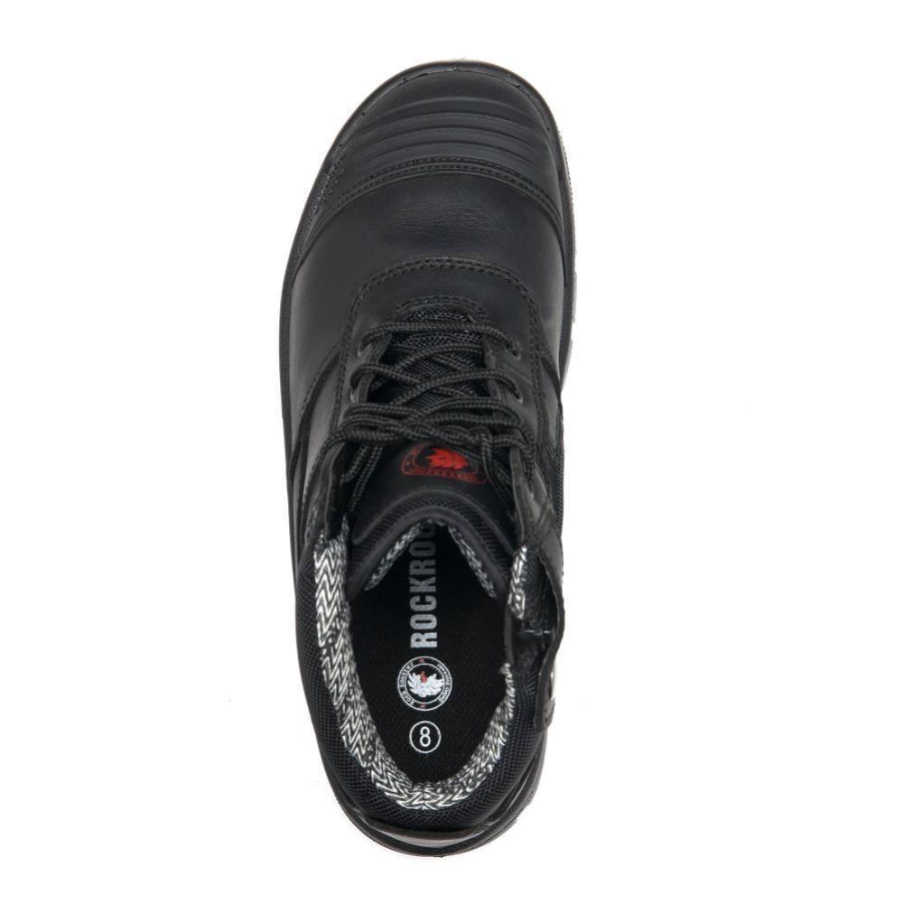 Rockrooster Crisson Side Zip Steel Toe Leather Work Boots For Construction Crews