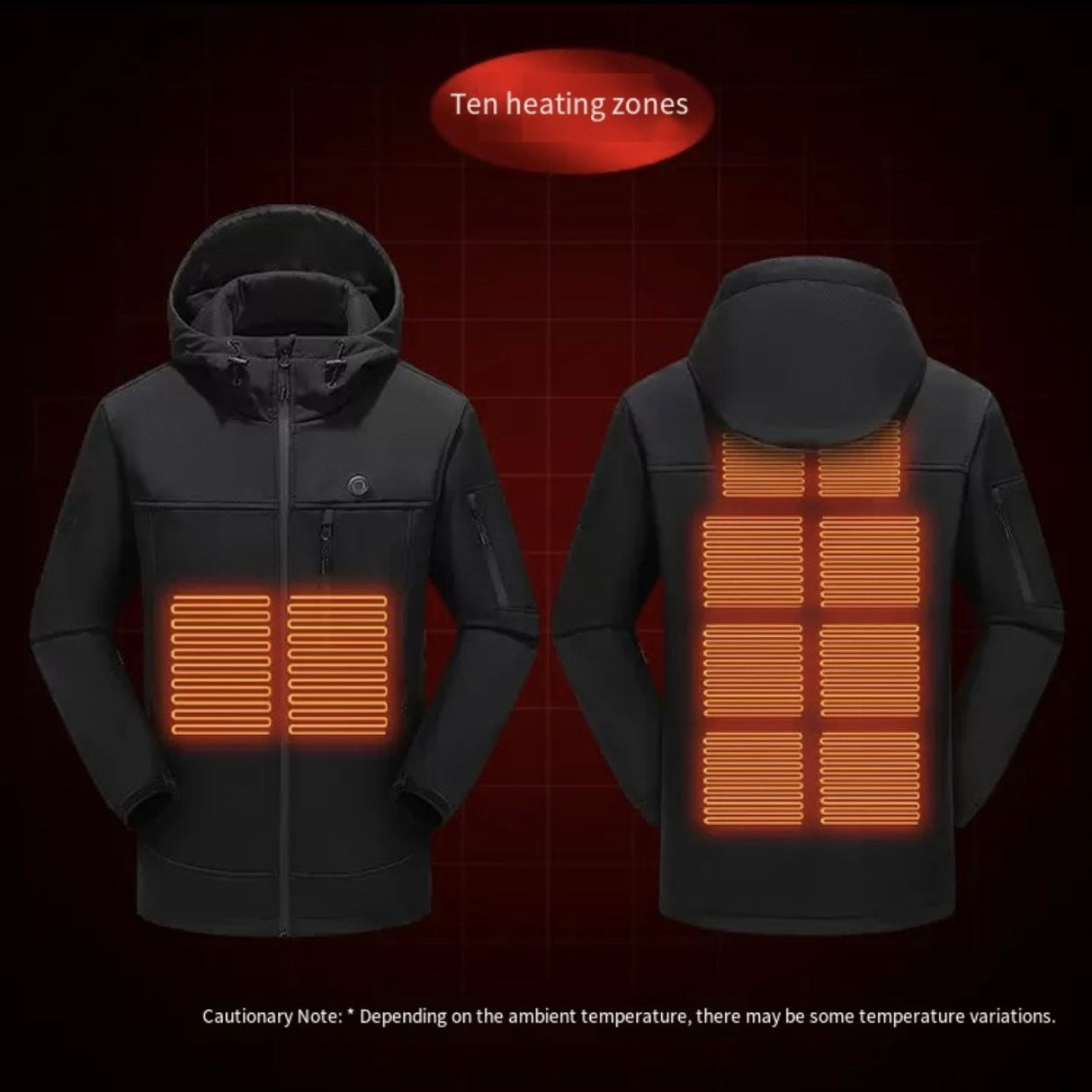 10-Zone Softshell Heated Jacket Waterproof Winter Coat|LITEGUEST™