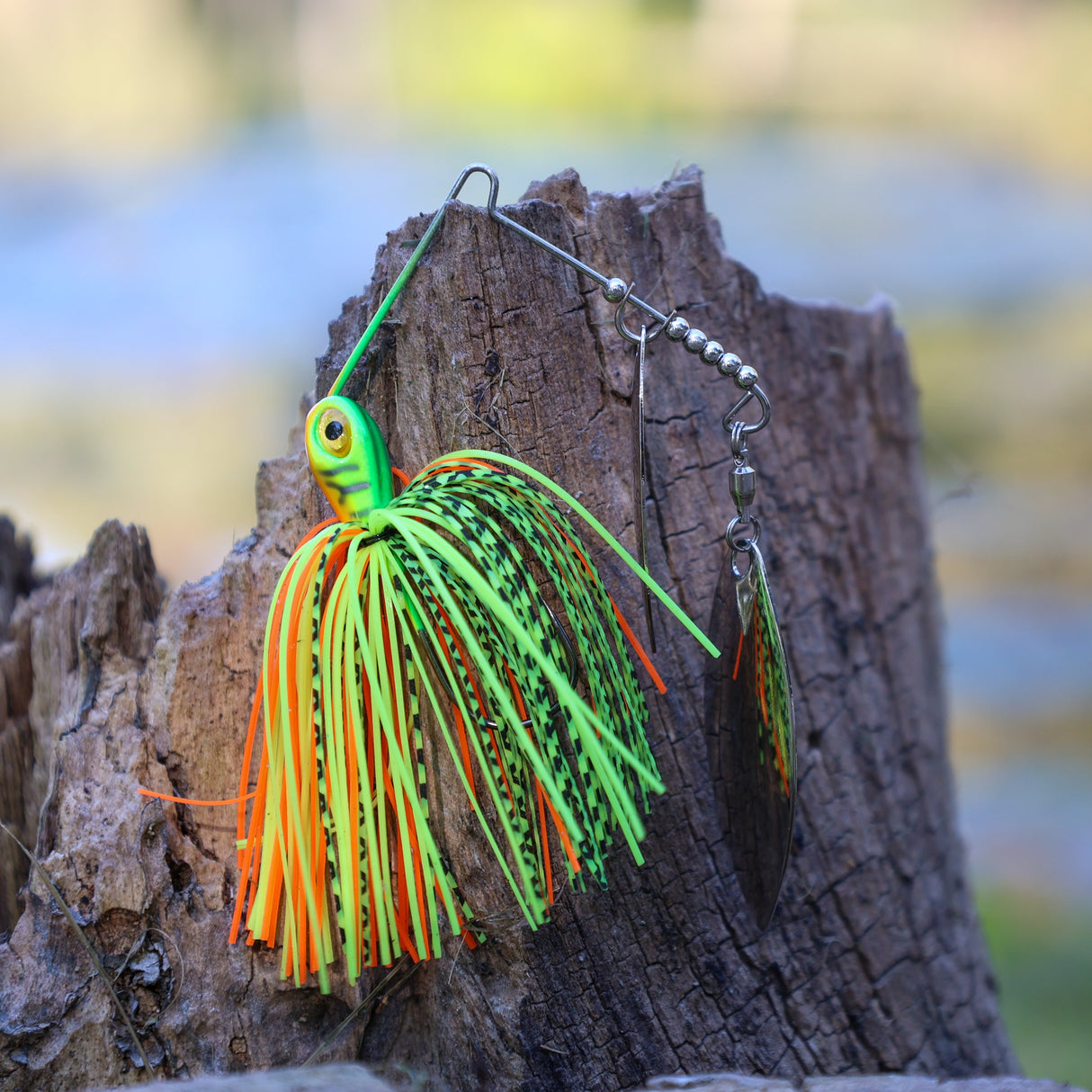 Reaction Tackle Lead Spinnerbait Jigs – 3-Pack, Double Willow Blade - New