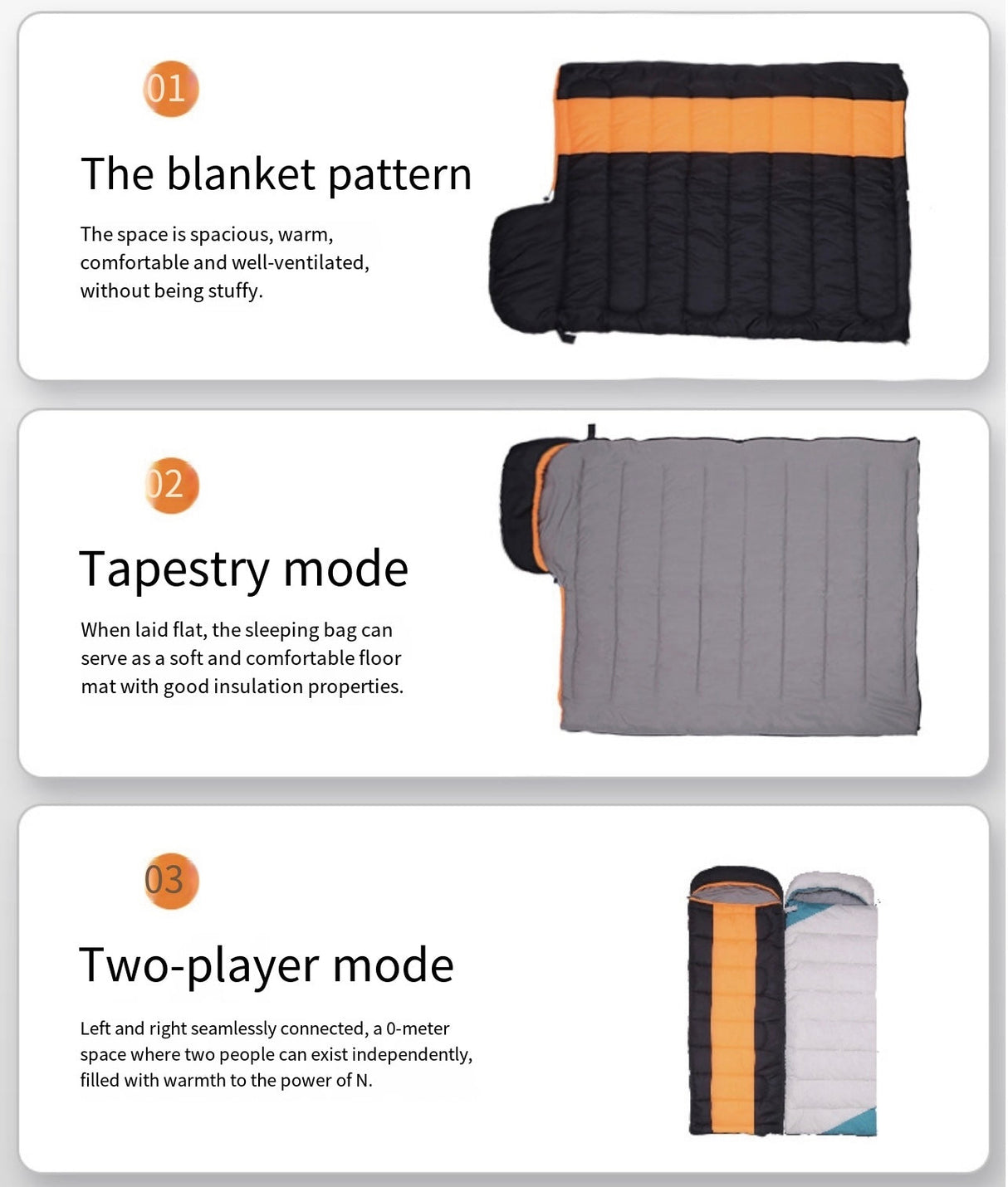 LITEGUEST Winter Heated Single Sleeping Bag 5V Electric Camping Gear