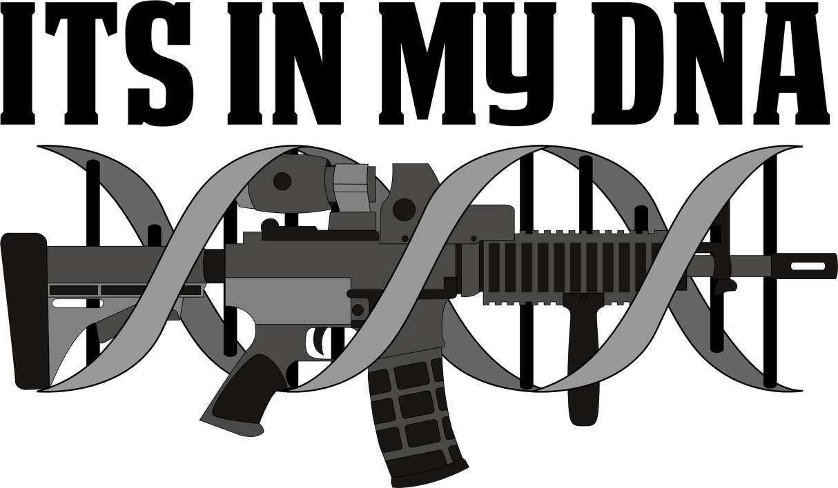 AR15 Owners Essential: 'It's In My DNA' Rifle Sticker - 4 Inches