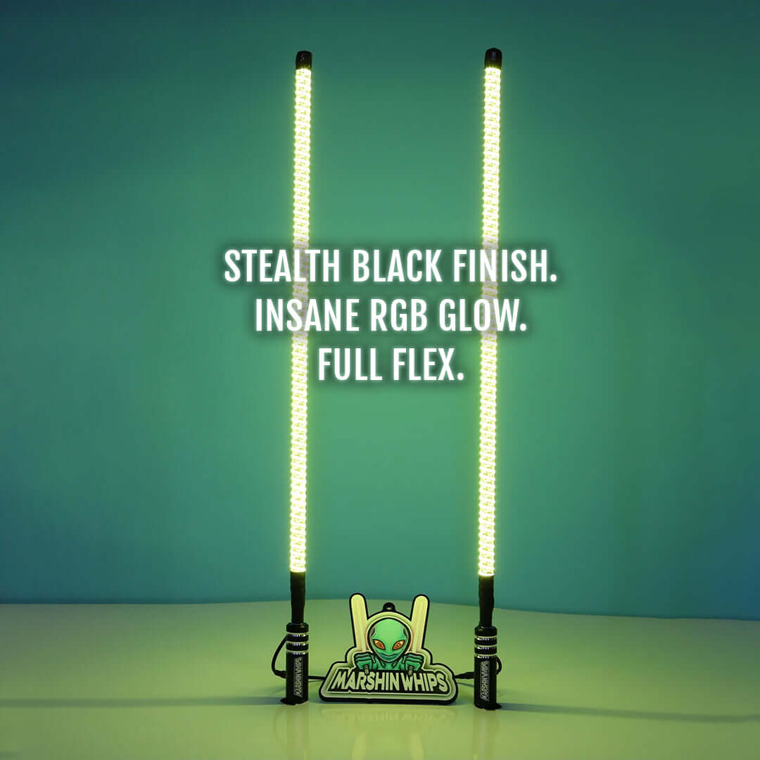 V2 Black Out - Set of Whips