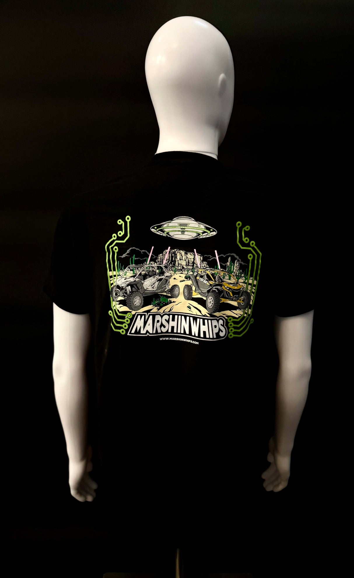Marshin Whips Black & Green UFO T-Shirt