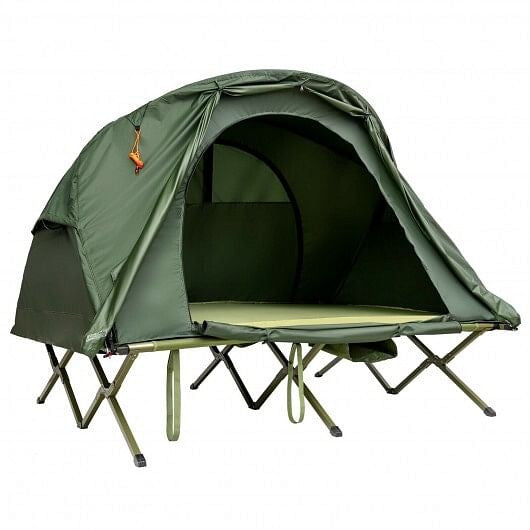 2-Person Outdoor Camping Tent with External Cover-Green-0