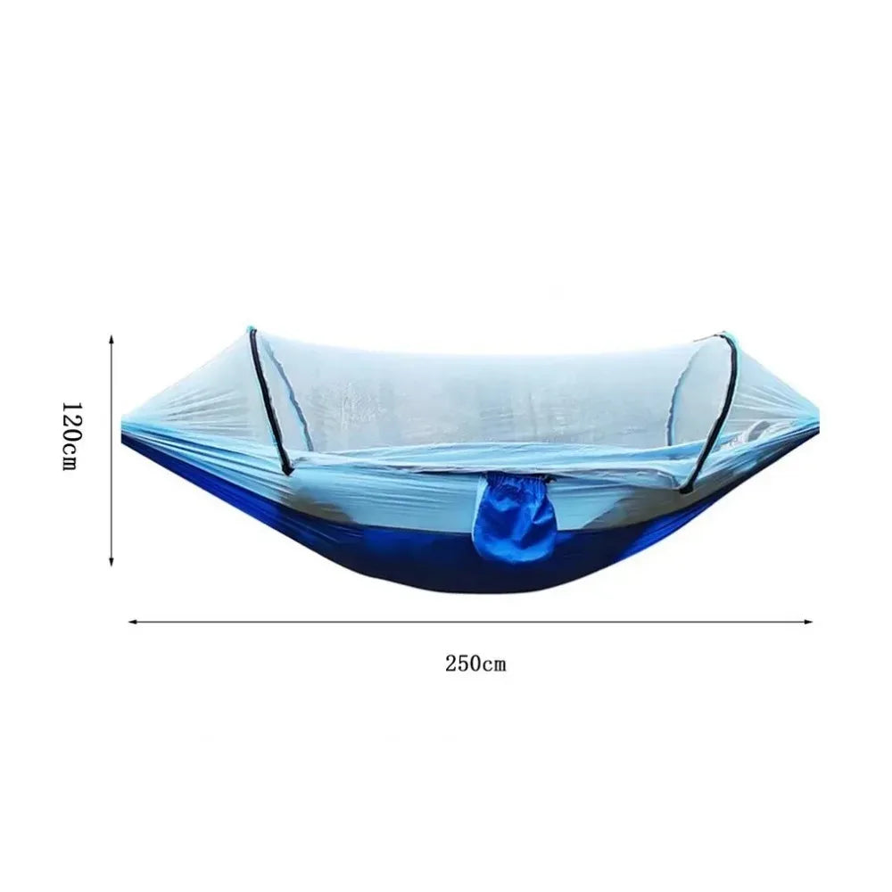 Outdoor Camping Hammock Blue (250x120cm)-1