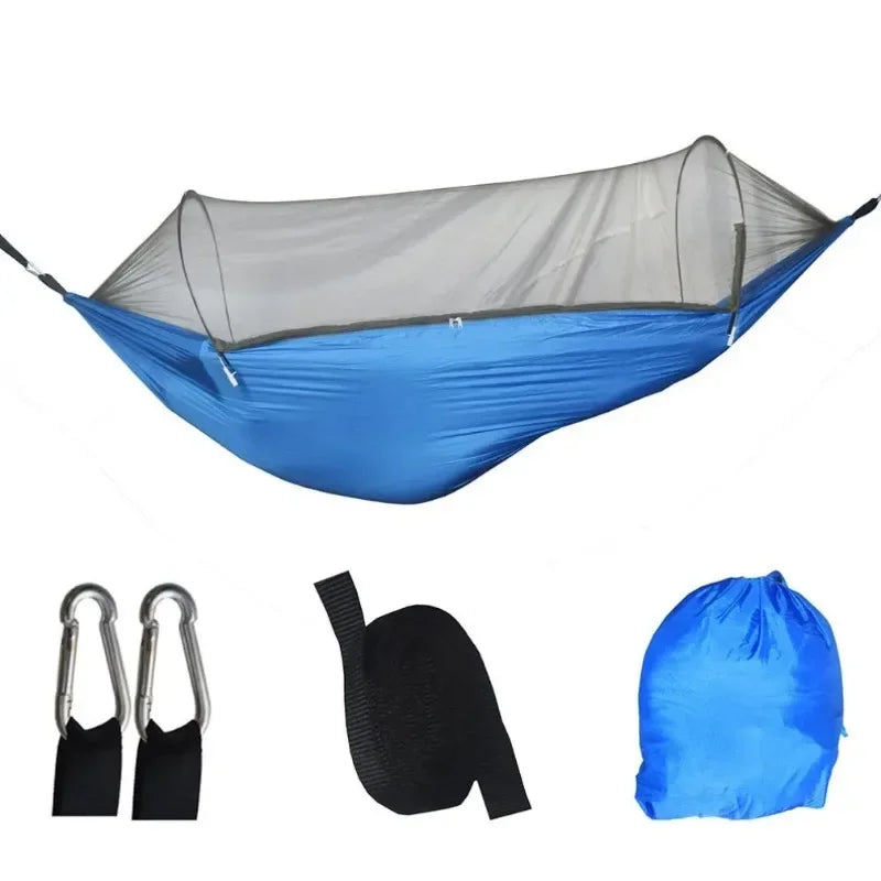 Outdoor Camping Hammock Blue (250x120cm)-0