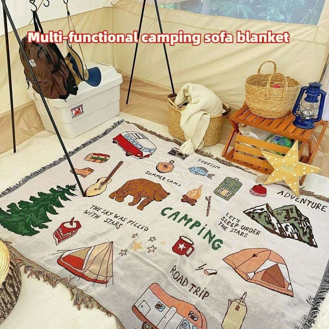 Squirrel Decorative Outdoor Camping Blanket-1