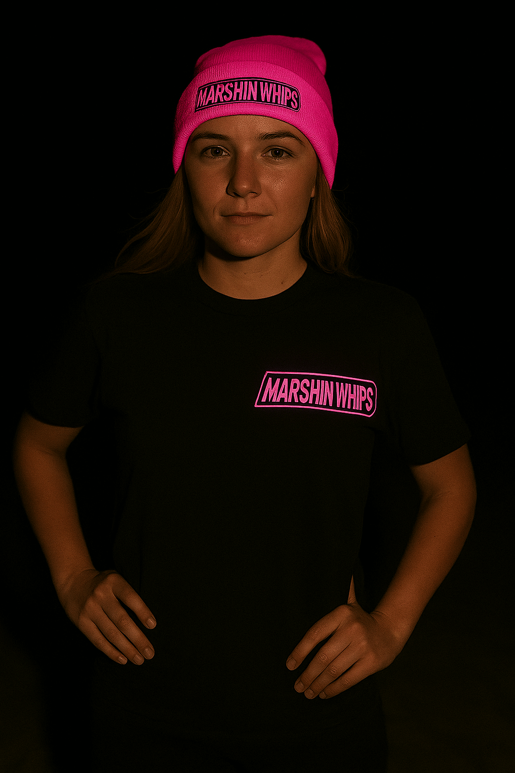 Black and Pink Glow-in-the-Dark T-Shirt