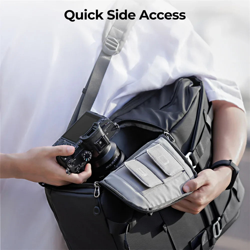 Camera Backpack for Camping Black-4
