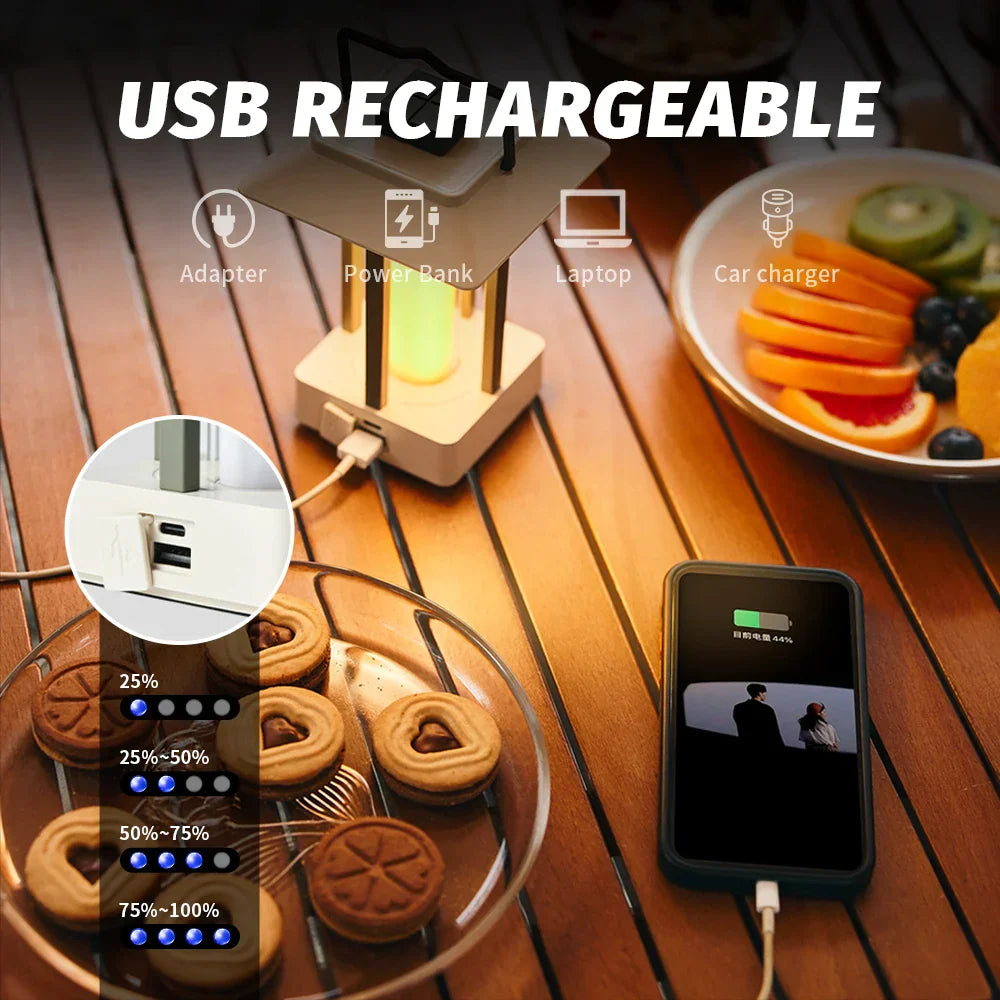 Ultralight Portable Camping Lamp Outdoor Tent Lantern Green-4