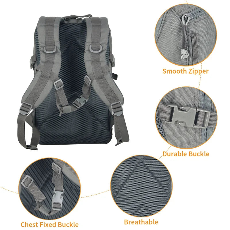 Tactical Molle Backpack Waterproof Grey-2