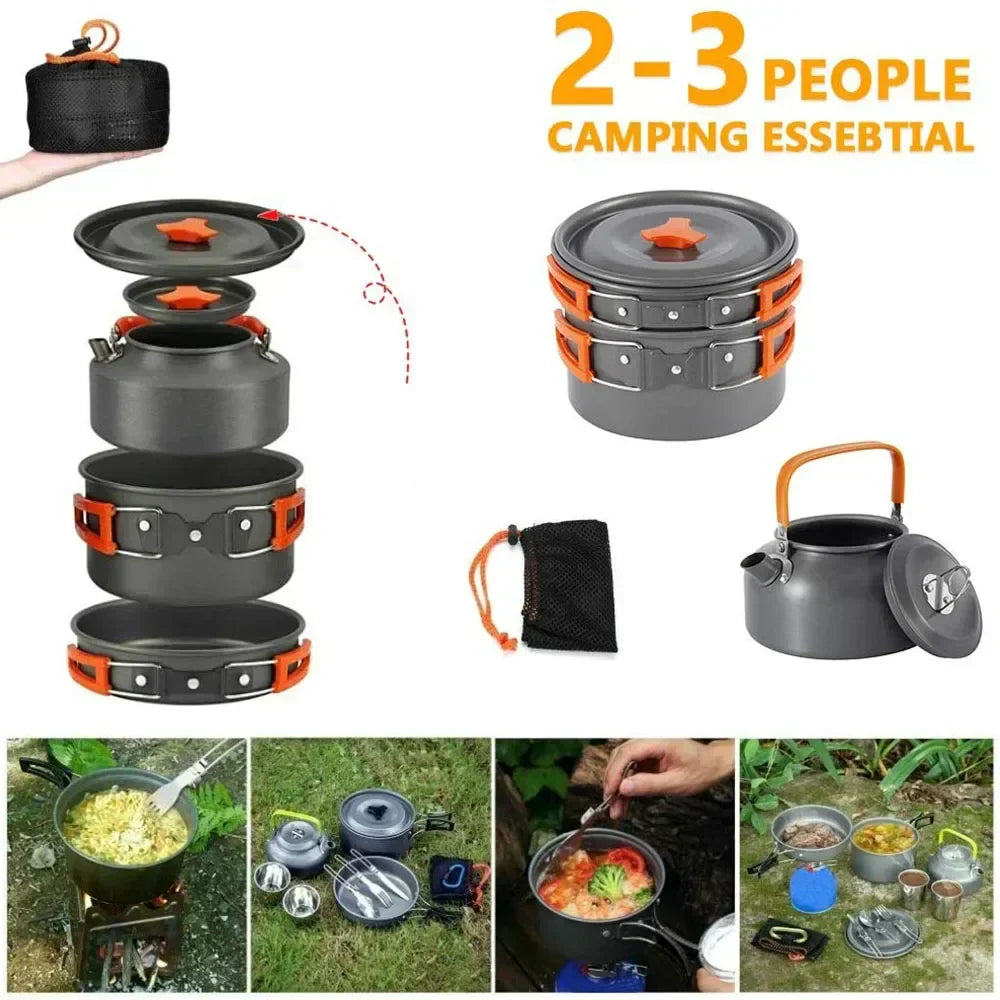 Aluminum Nonstick Camping Cookware Set-3
