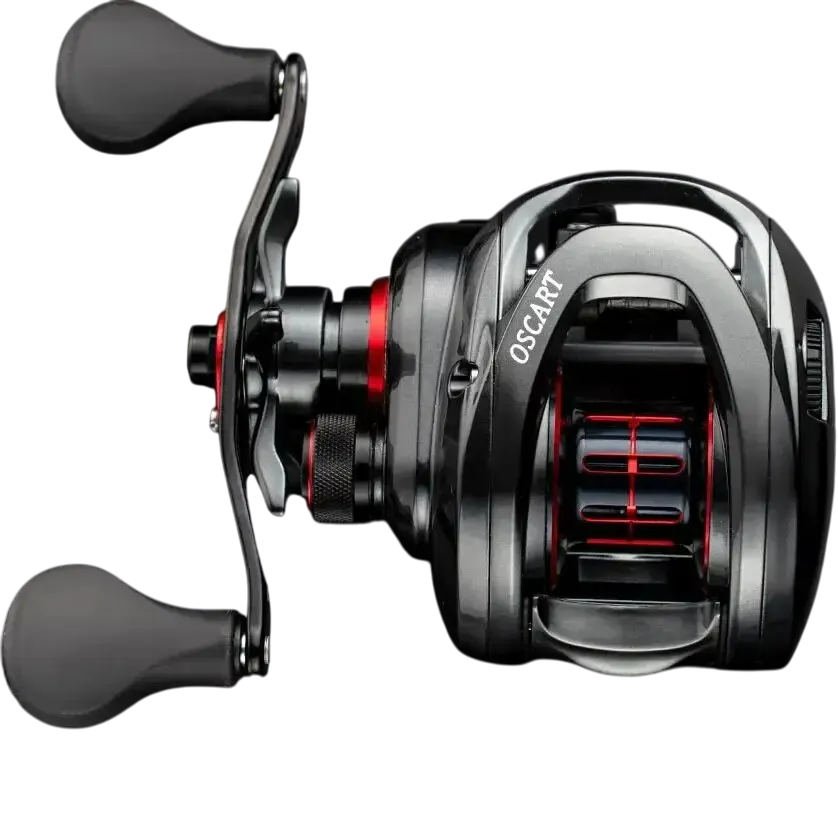 9BB Baitcasting Fishing Reel with Spare Spool Black-0