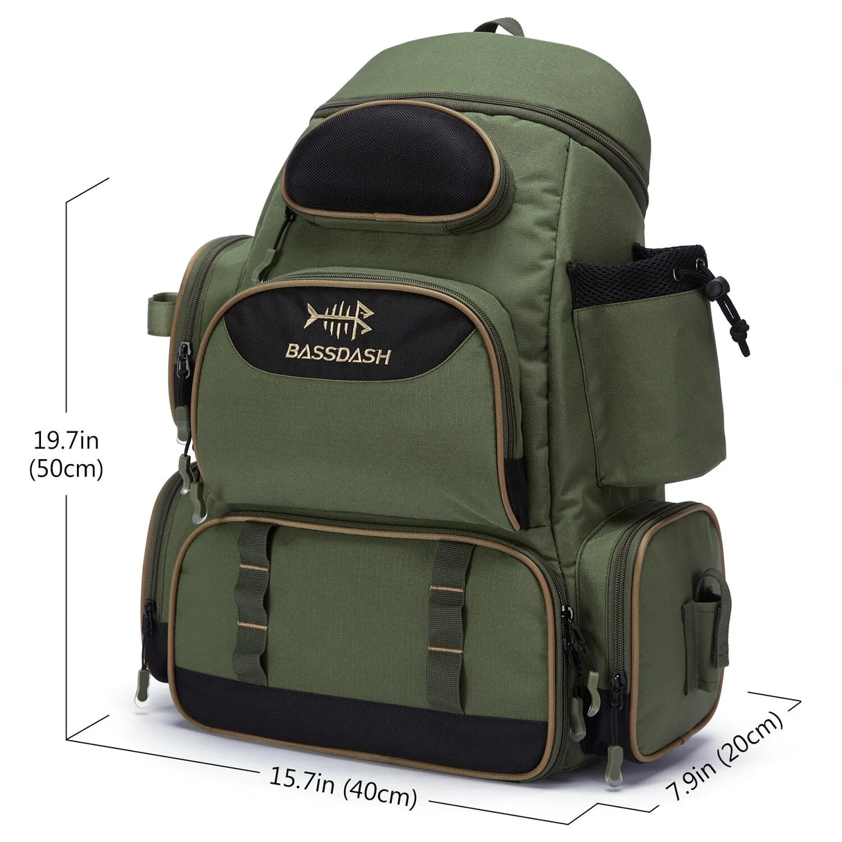 Tactical Fishing Tackle Backpack Polyester Green-1