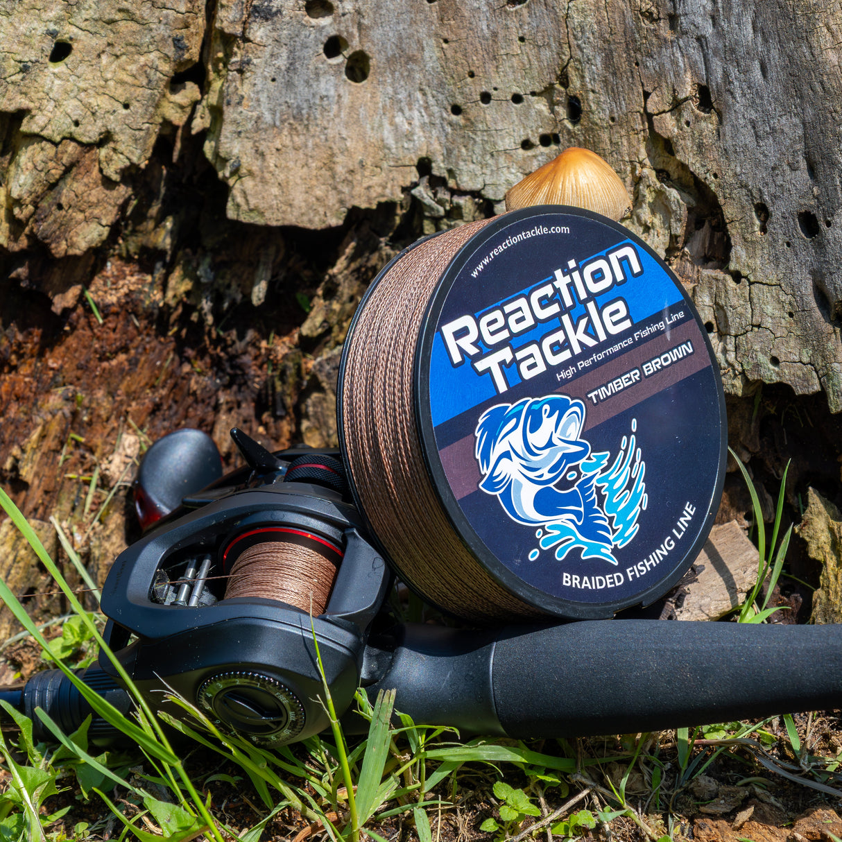 Reaction Tackle Braided Fishing Line - Timber Brown - NEW