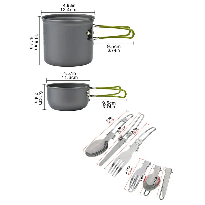 Portable Camping Cookware Set-4