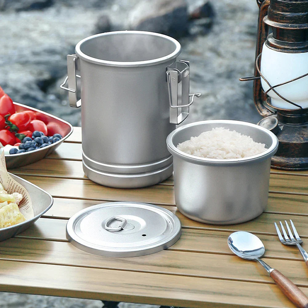 Camping Stainless Steel Cookware Pot-3