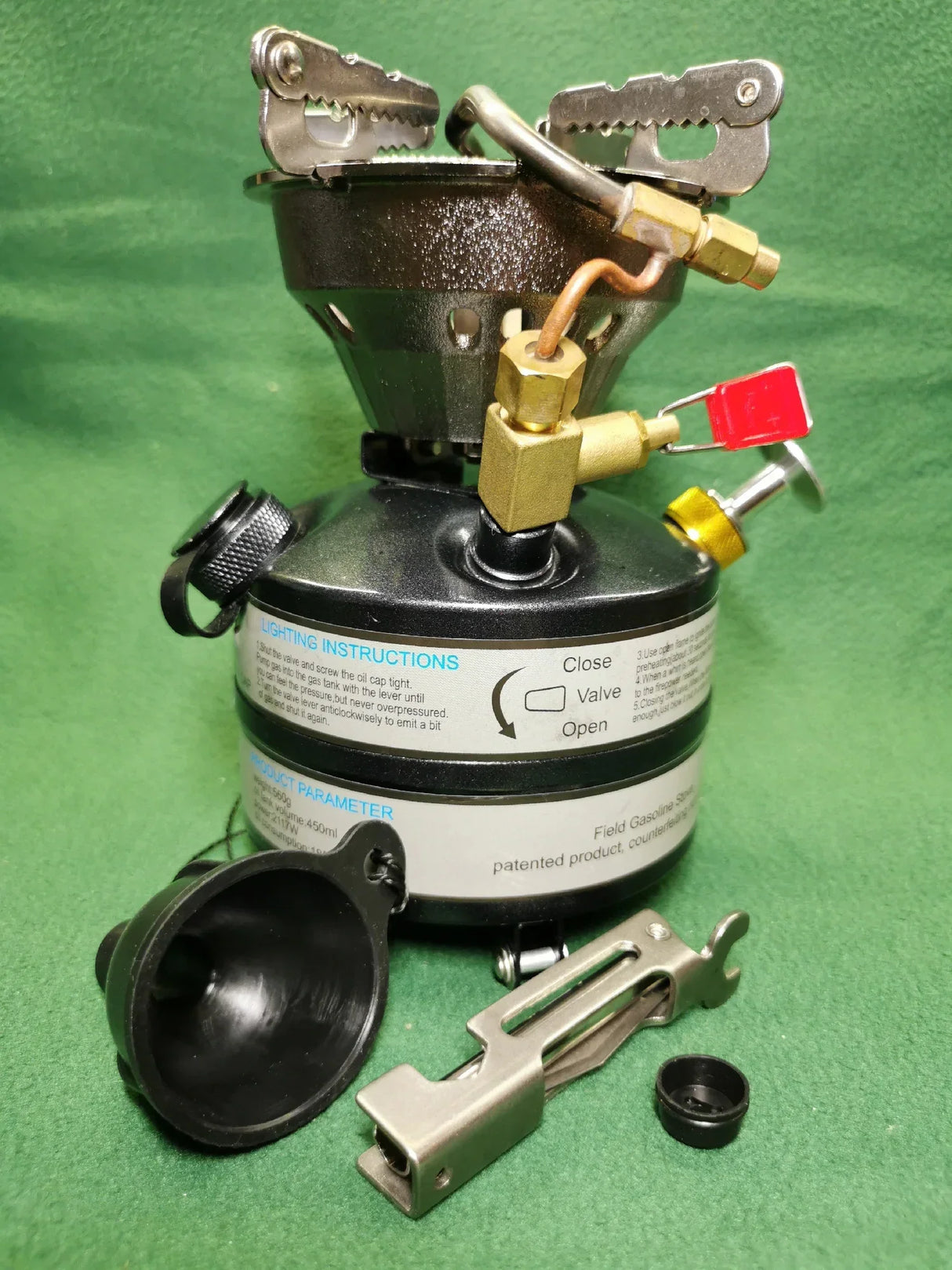 Portable Camping Gasoline Stove Black-4