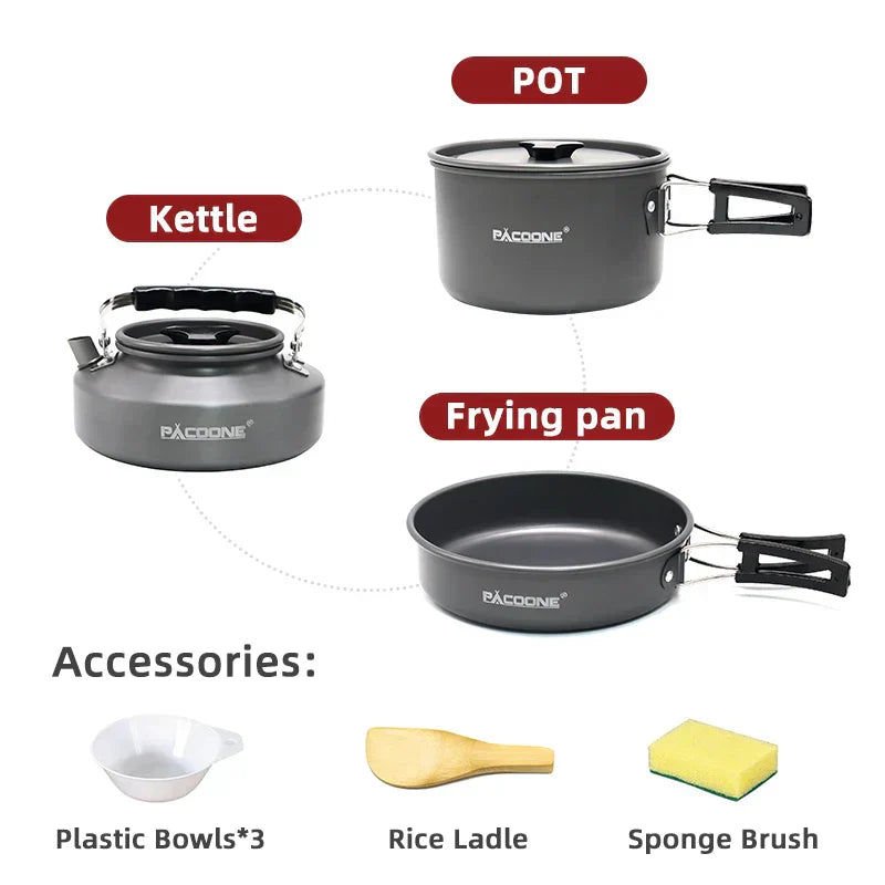Camping Cookware Set Portable-1