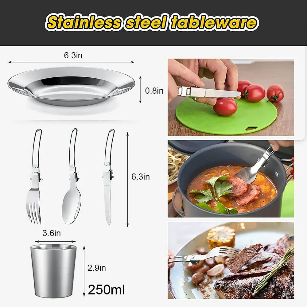 Outdoor Camping Cooking Set-4