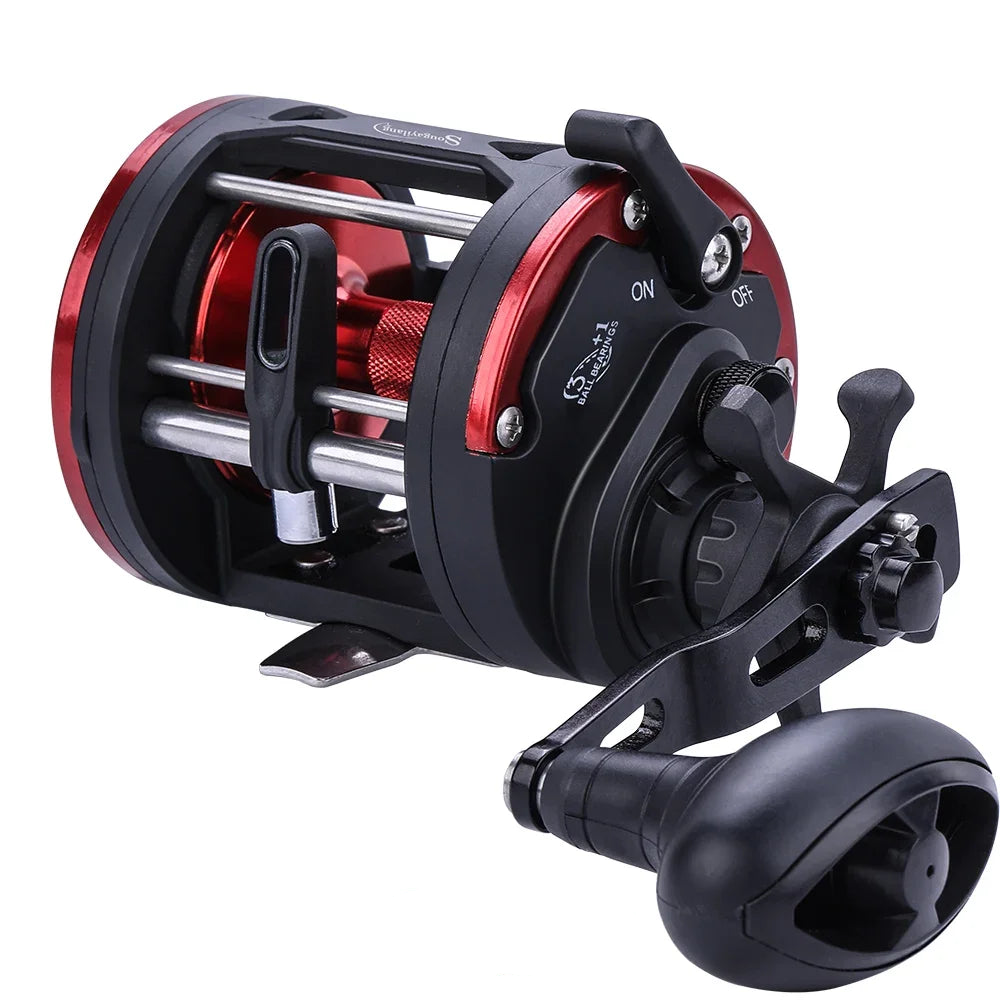 rolling Drum Fishing Reel 28kg Max DragRight Hand Red-0