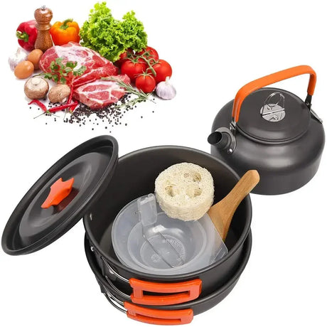 Aluminum Nonstick Camping Cookware Set-2