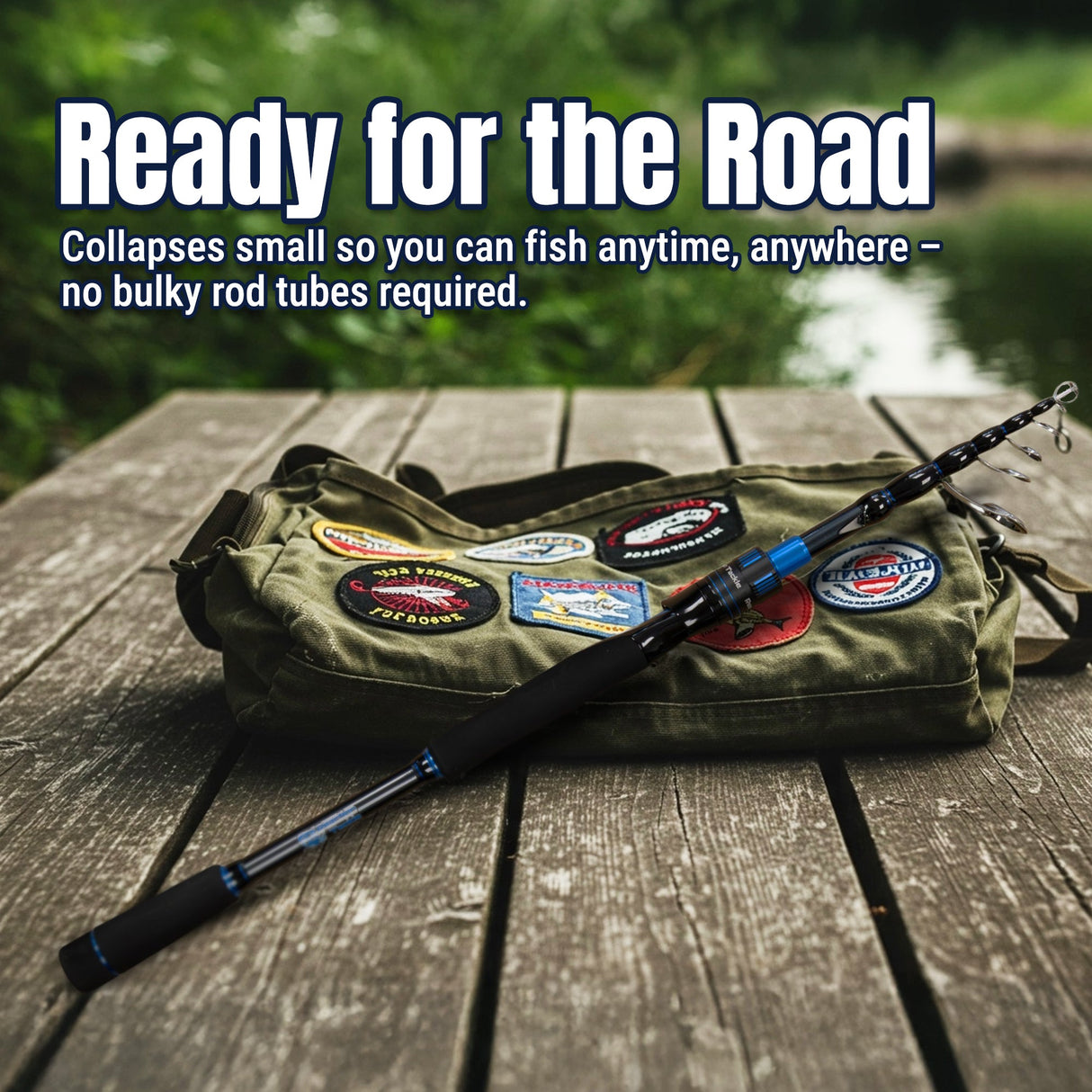 Reaction Tackle Telescopic Spinning Rod – Carbon Travel Fishing Rod – Collapsible Rod for Freshwater and Saltwater - NEW