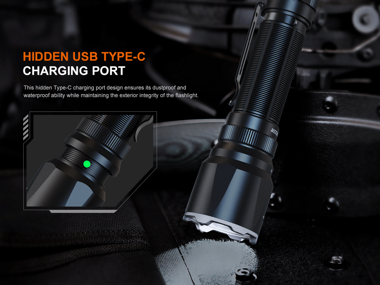 Fenix TK22R Rechargeable Flashlight - Adventure Ready