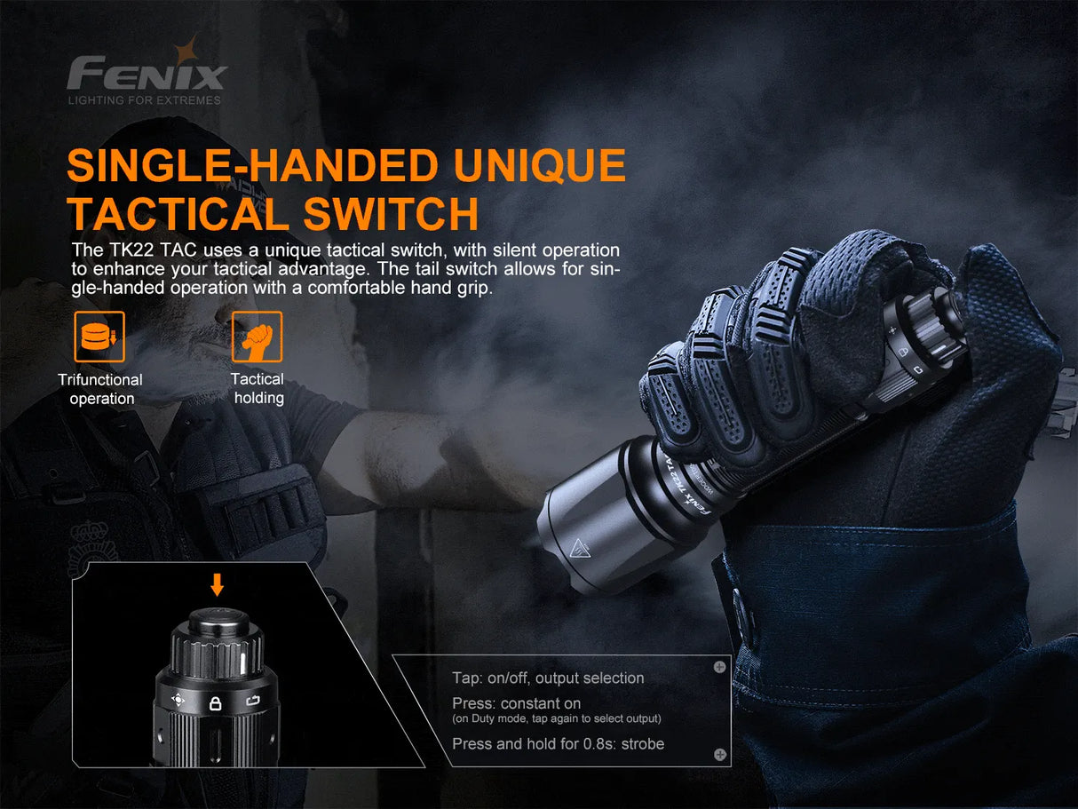 Fenix TK22 TAC Tactical Flashlight 2800 Lumens -Trail-Ready