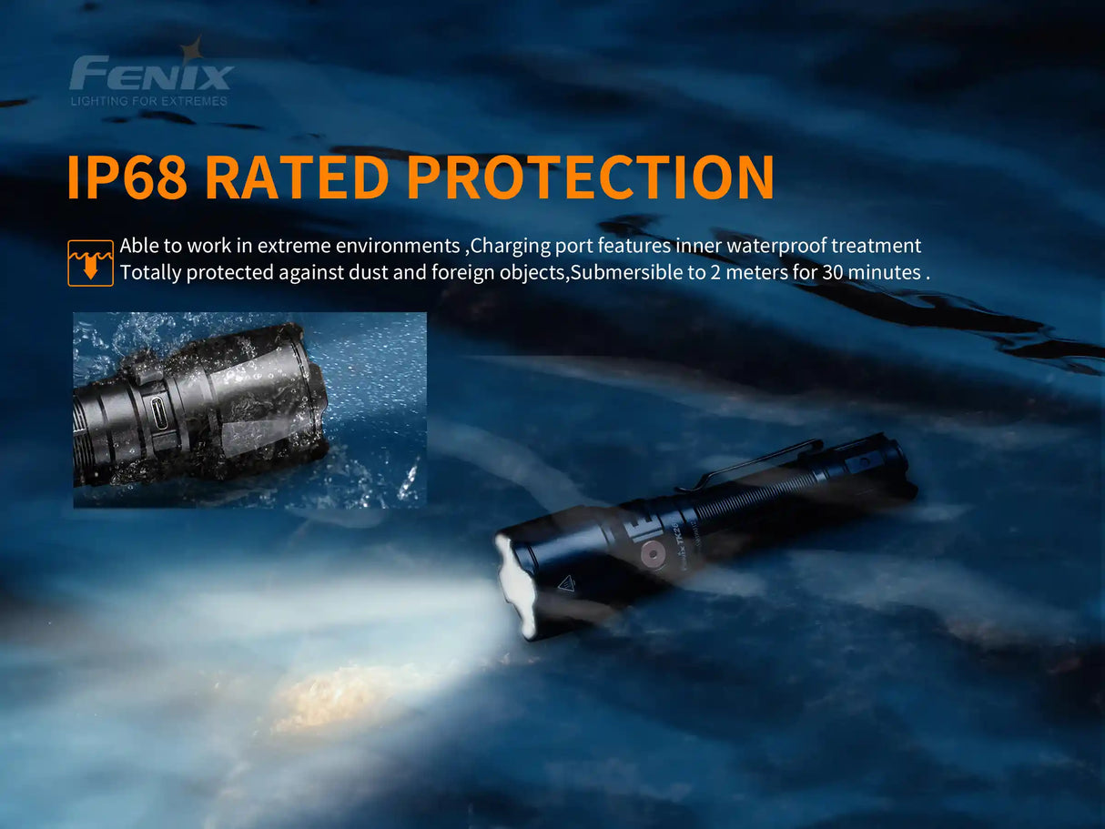 Fenix TK26R 1500 Lumen Tactical Flashlight - Adventure-Ready