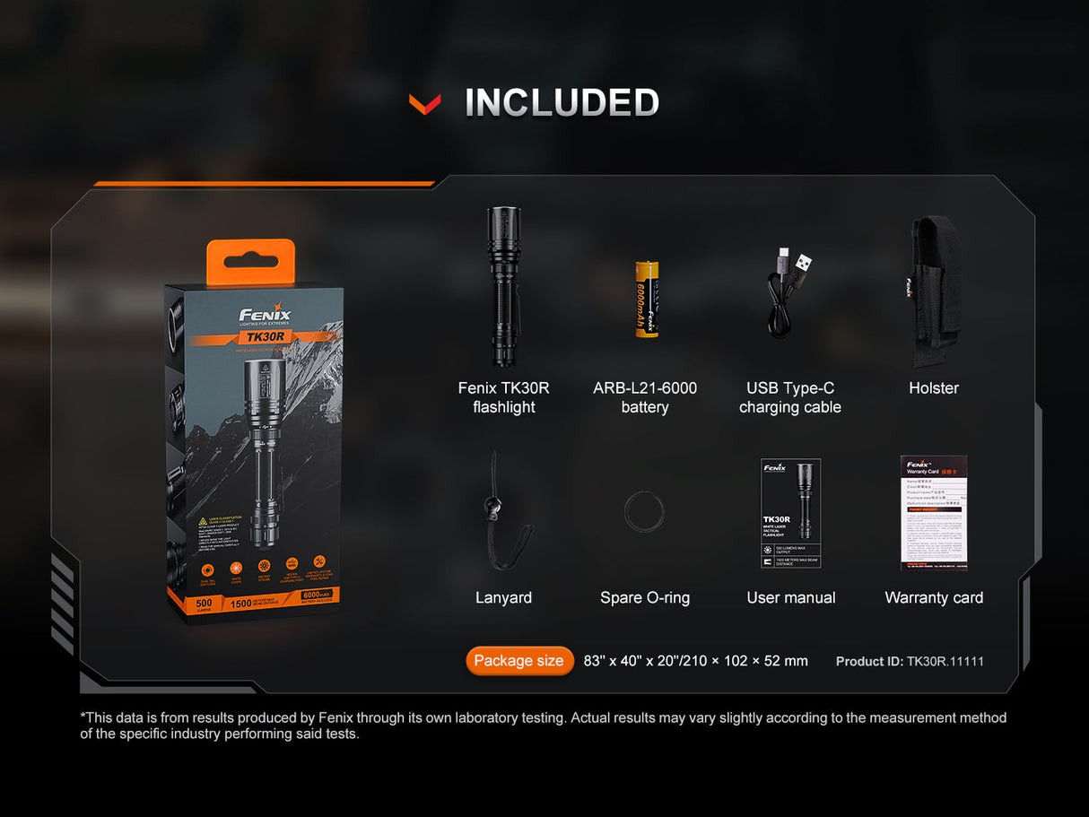 Fenix TK30R White Laser Flashlight Rechargeable – Night Edge