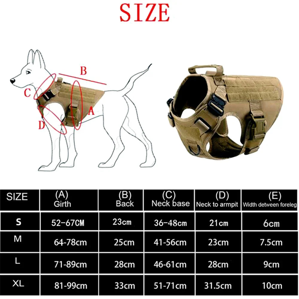 Tactical Military Dog Harness and Leash Set-2