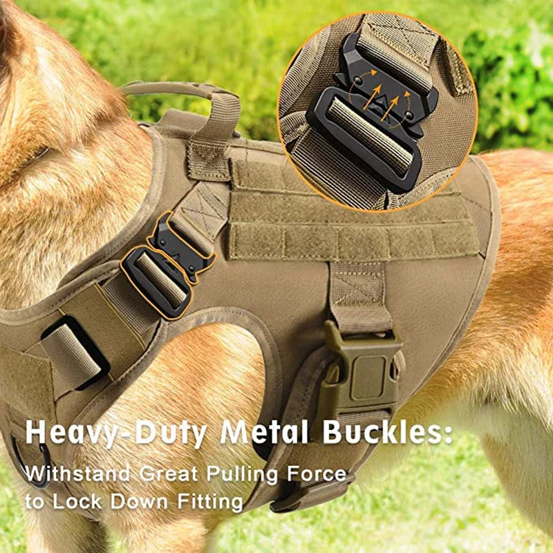 Tactical Military Dog Harness and Leash Set-3