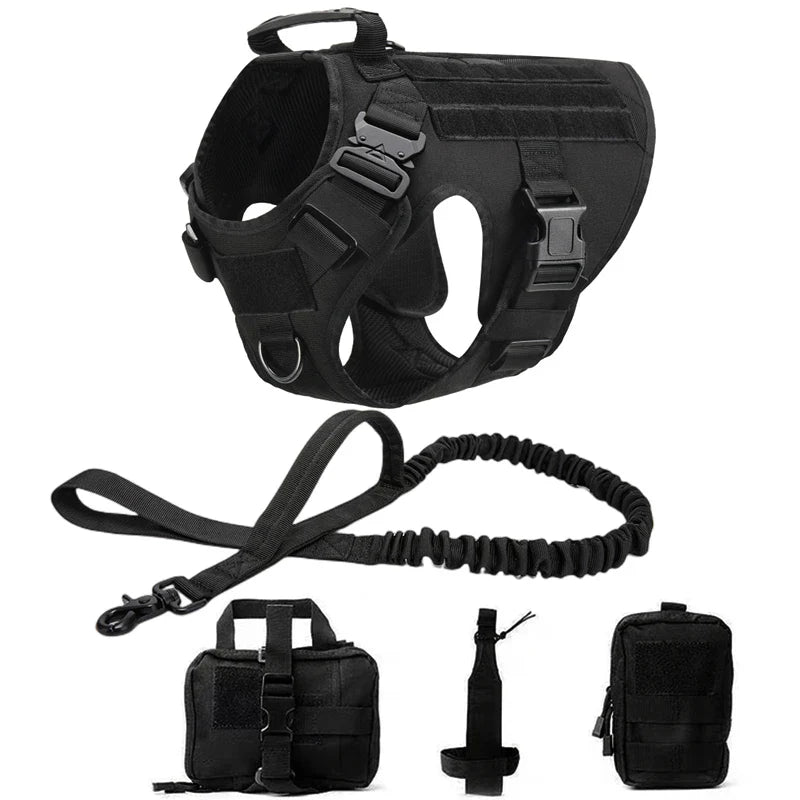 Tactical Military Dog Harness and Leash Set-9