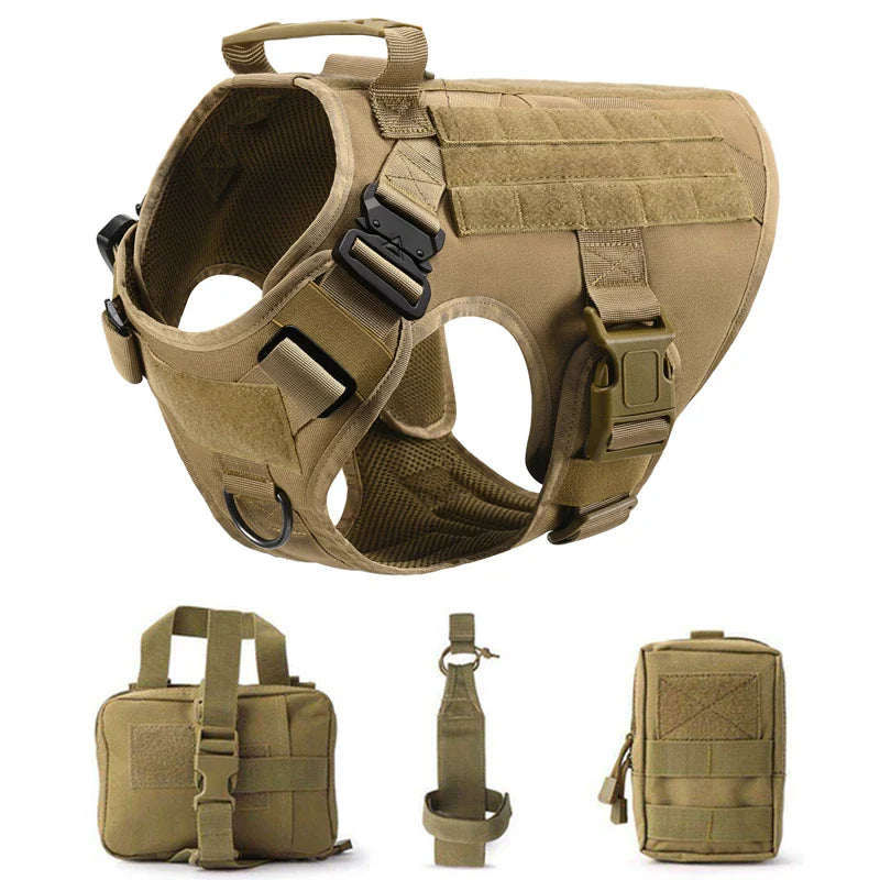 Tactical Military Dog Harness and Leash Set-11