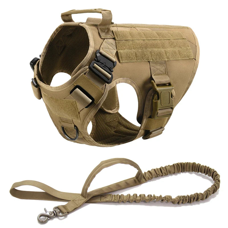 Tactical Military Dog Harness and Leash Set-15