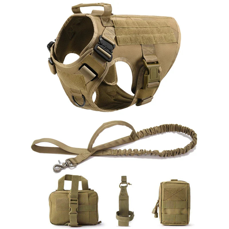 Tactical Military Dog Harness and Leash Set-7