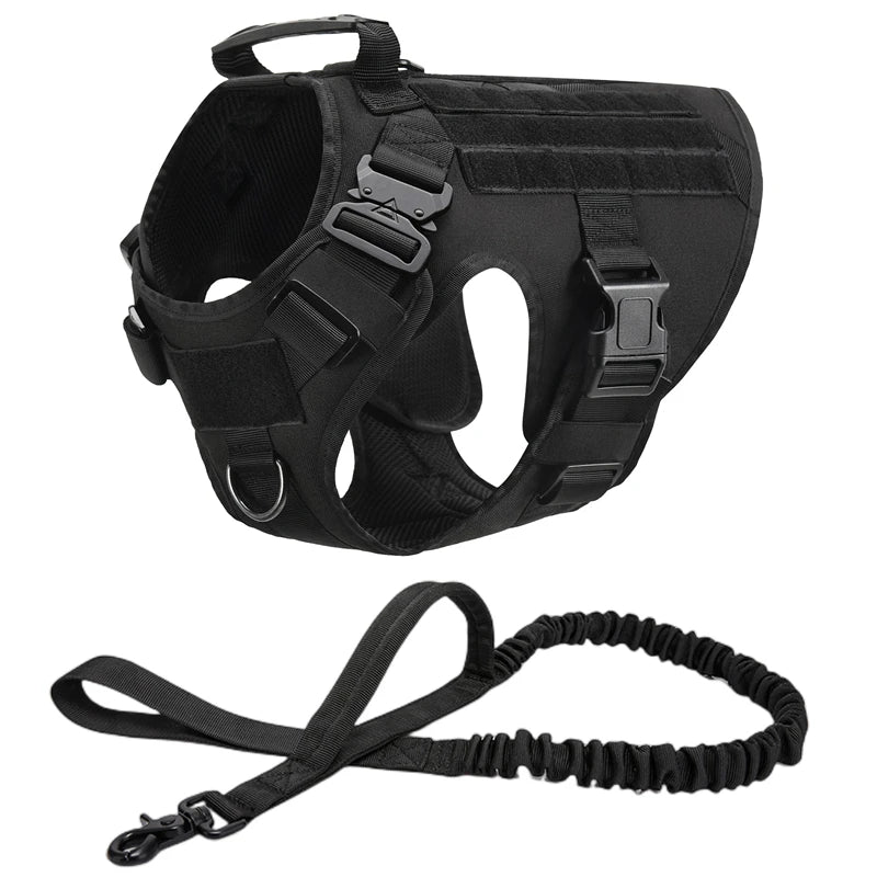 Tactical Military Dog Harness and Leash Set-17