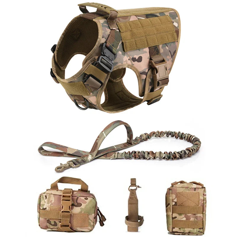 Tactical Military Dog Harness and Leash Set-5
