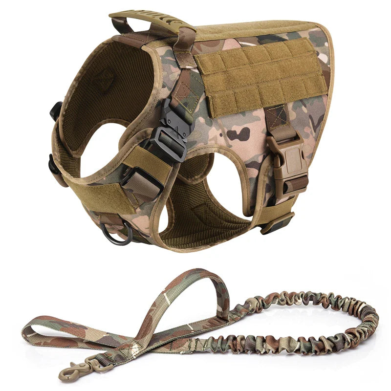 Tactical Military Dog Harness and Leash Set-13