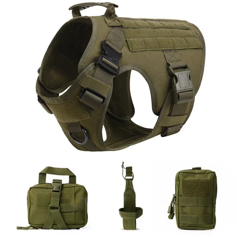 Tactical Military Dog Harness and Leash Set-12