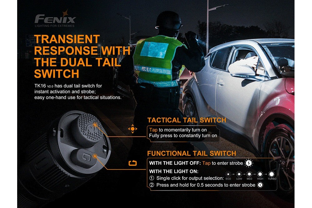 Fenix TK16 V2.0 Tactical Flashlight 3100 Adventure Ready